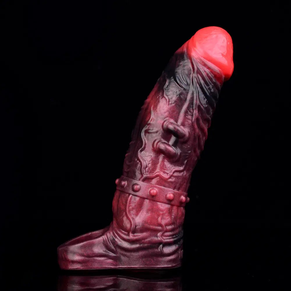 5.98in 7.09in Silicone Cock Sleeve Spiked Hollow Vibrating Fantasy Dildo