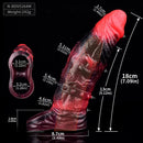 5.98in 7.09in Silicone Cock Sleeve Spiked Hollow Vibrating Fantasy Dildo