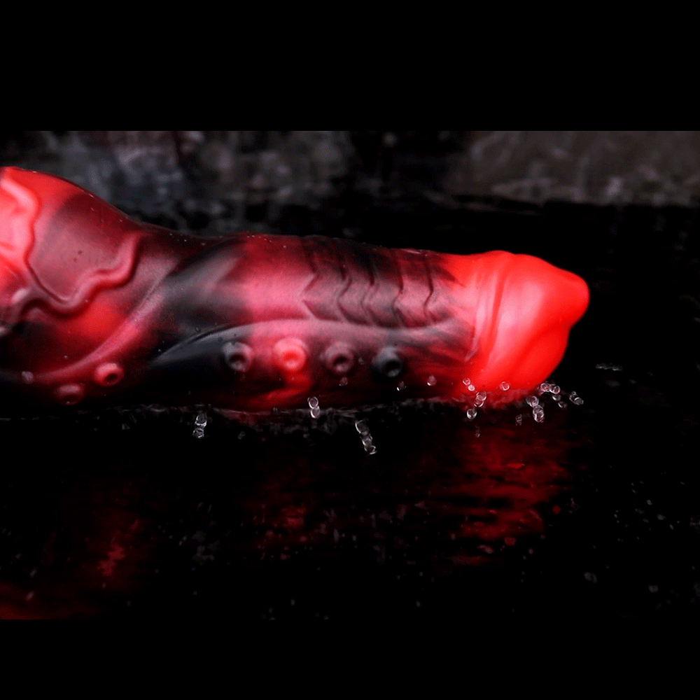 5.98in 7.09in Silicone Tentacle Cock Sleeve Knot Vibrating Hollow Female Dildo
