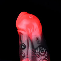 5.98in 7.09in Silicone Tentacle Cock Sleeve Knot Vibrating Hollow Female Dildo