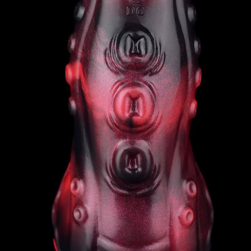 5.98in 7.09in Silicone Tentacle Cock Sleeve Knot Vibrating Hollow Female Dildo