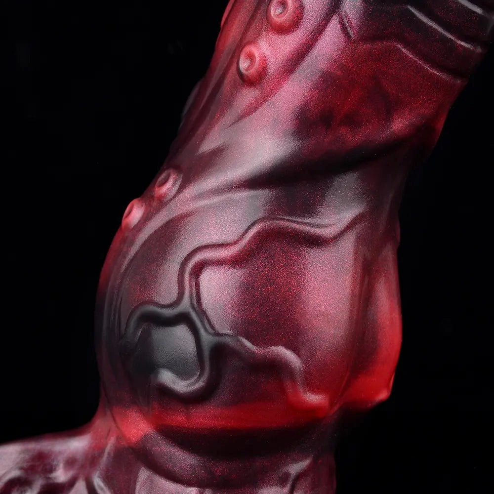 5.98in 7.09in Silicone Tentacle Cock Sleeve Knot Vibrating Hollow Female Dildo