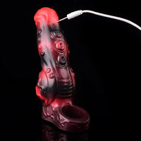 5.98in 7.09in Silicone Tentacle Cock Sleeve Knot Vibrating Hollow Female Dildo