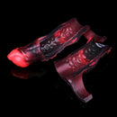 5.98in 7.09in Silicone Tentacle Cock Sleeve Knot Vibrating Hollow Female Dildo