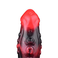 5.98in 7.09in Silicone Tentacle Cock Sleeve Knot Vibrating Hollow Female Dildo