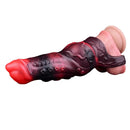 5.98in 7.09in Silicone Tentacle Cock Sleeve Knot Vibrating Hollow Female Dildo