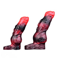 5.98in 7.09in Silicone Tentacle Cock Sleeve Knot Vibrating Hollow Female Dildo