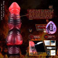 5.98in 7.09in Silicone Tentacle Cock Sleeve Knot Vibrating Hollow Female Dildo