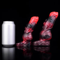 5.98in 7.09in Silicone Tentacle Cock Sleeve Knot Vibrating Hollow Female Dildo