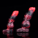 5.98in 7.09in Silicone Tentacle Cock Sleeve Knot Vibrating Hollow Female Dildo