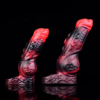 5.98in 7.09in Silicone Tentacle Cock Sleeve Knot Vibrating Hollow Female Dildo