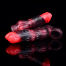 5.98in 7.09in Silicone Tentacle Cock Sleeve Knot Vibrating Hollow Female Dildo