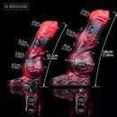 5.98in 7.09in Silicone Tentacle Cock Sleeve Knot Vibrating Hollow Female Dildo
