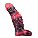 5.98in 7.17in Silicone Tentacle Cock Sleeve Uncut Soft Vibrating Dildo