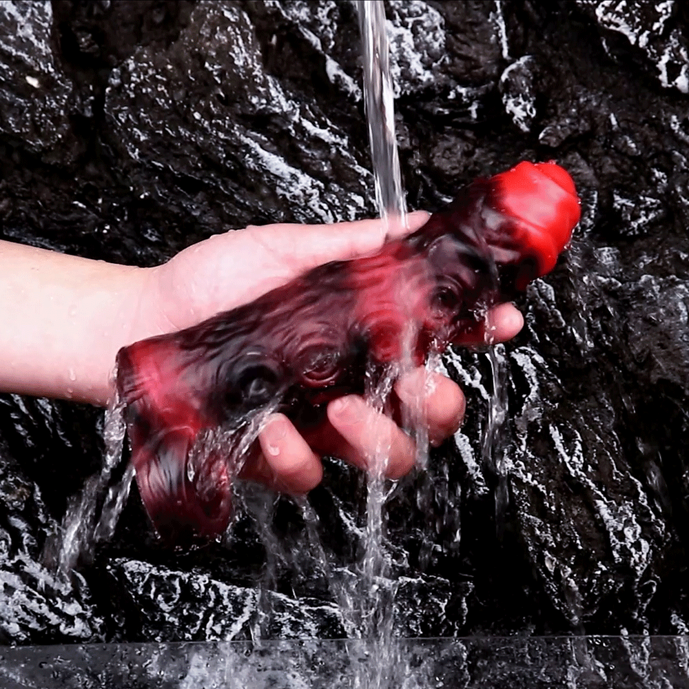 5.98in 7.17in Silicone Tentacle Cock Sleeve Uncut Soft Vibrating Dildo