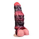 5.98in 7.17in Silicone Tentacle Cock Sleeve Uncut Soft Vibrating Dildo