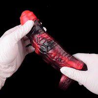 5.98in 7.17in Silicone Tentacle Cock Sleeve Uncut Soft Vibrating Dildo
