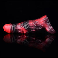 5.98in 7.17in Silicone Tentacle Cock Sleeve Uncut Soft Vibrating Dildo