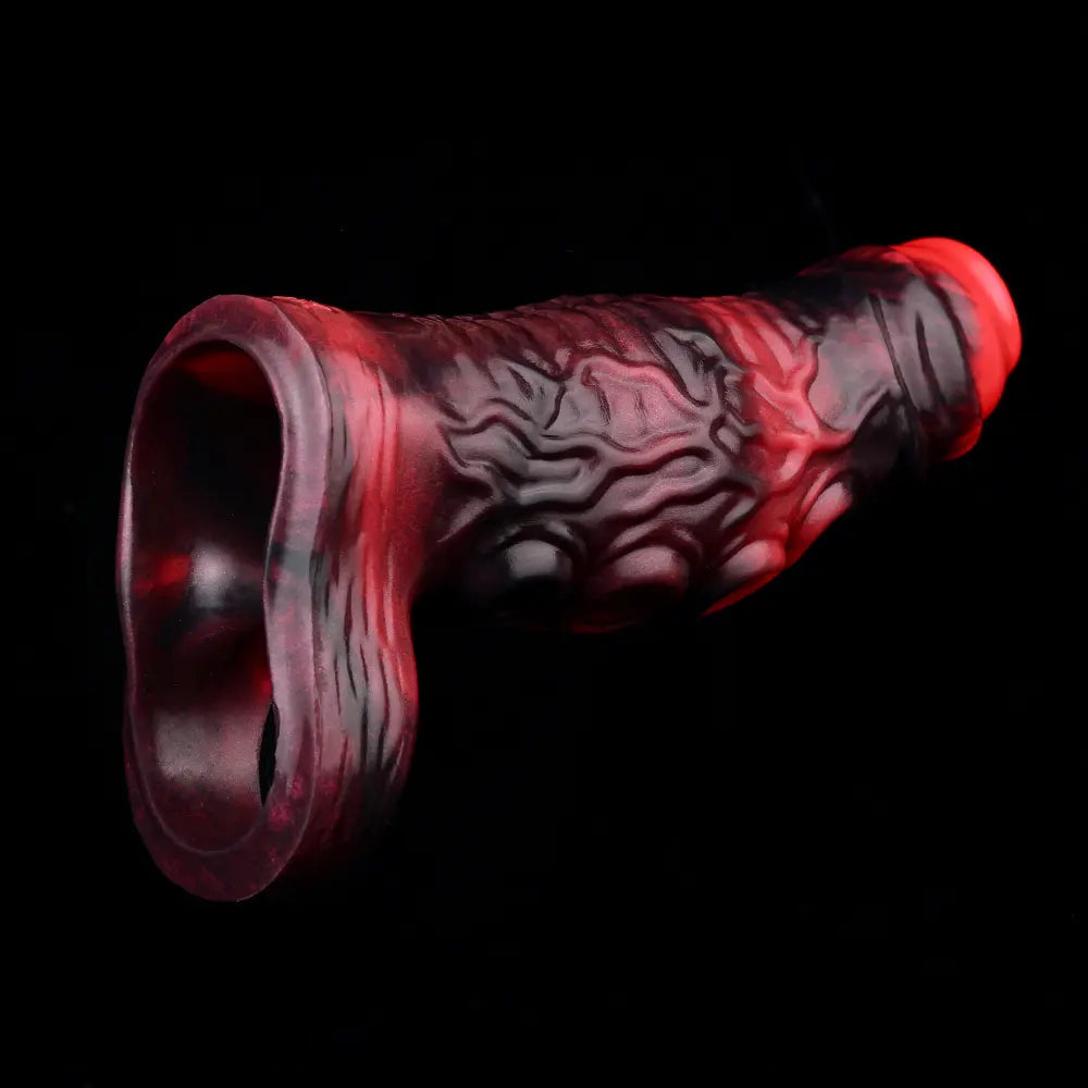 5.98in 7.17in Silicone Tentacle Cock Sleeve Uncut Soft Vibrating Dildo