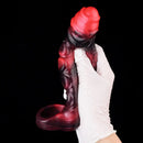 5.98in 7.17in Silicone Tentacle Cock Sleeve Uncut Soft Vibrating Dildo