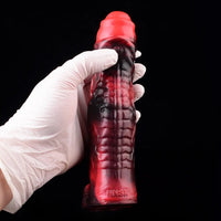 5.98in 7.17in Silicone Tentacle Cock Sleeve Uncut Soft Vibrating Dildo