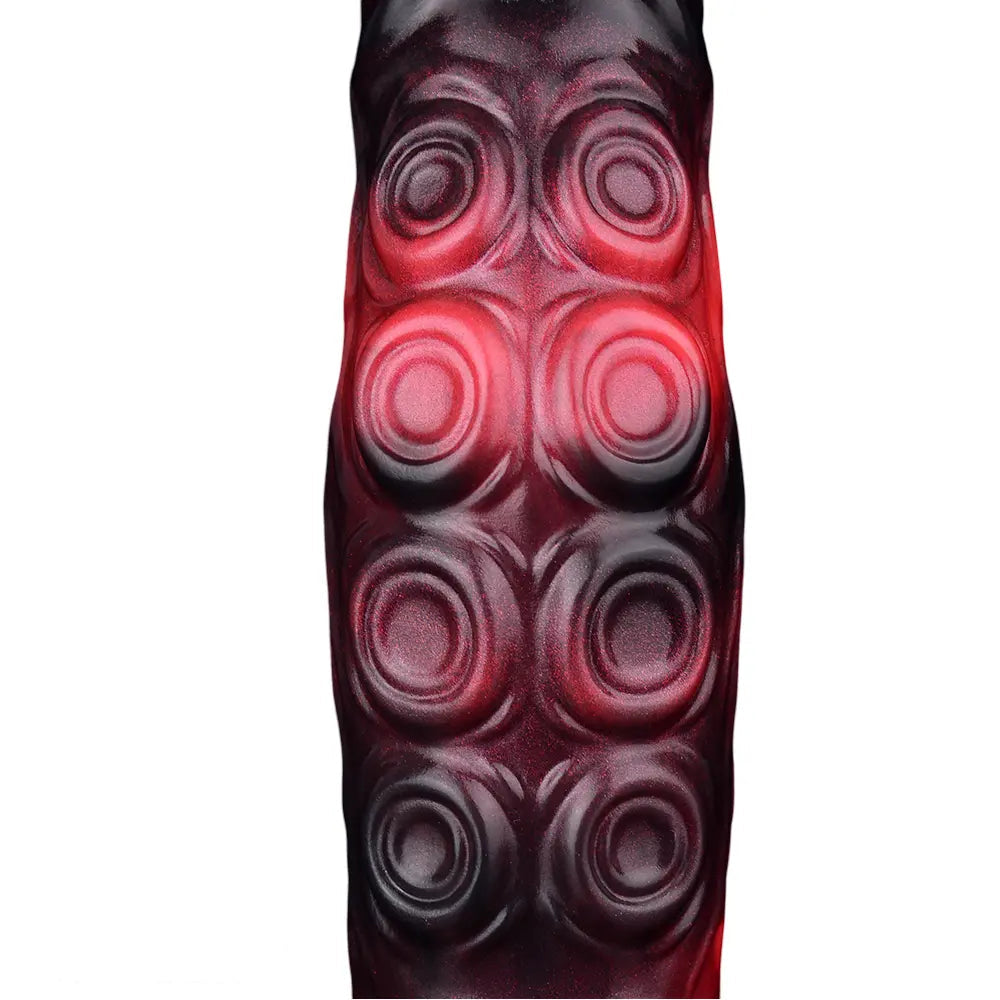5.98in 7.17in Silicone Tentacle Cock Sleeve Uncut Soft Vibrating Dildo