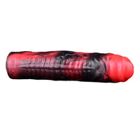 5.98in 7.17in Silicone Tentacle Cock Sleeve Uncut Soft Vibrating Dildo