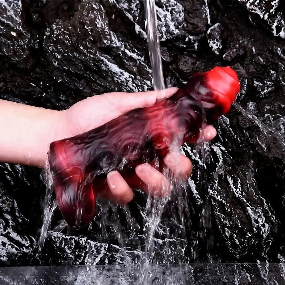 5.98in 7.17in Silicone Tentacle Cock Sleeve Uncut Soft Vibrating Dildo
