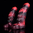 5.98in 7.17in Silicone Tentacle Cock Sleeve Uncut Soft Vibrating Dildo