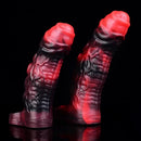 5.98in 7.17in Silicone Tentacle Cock Sleeve Uncut Soft Vibrating Dildo