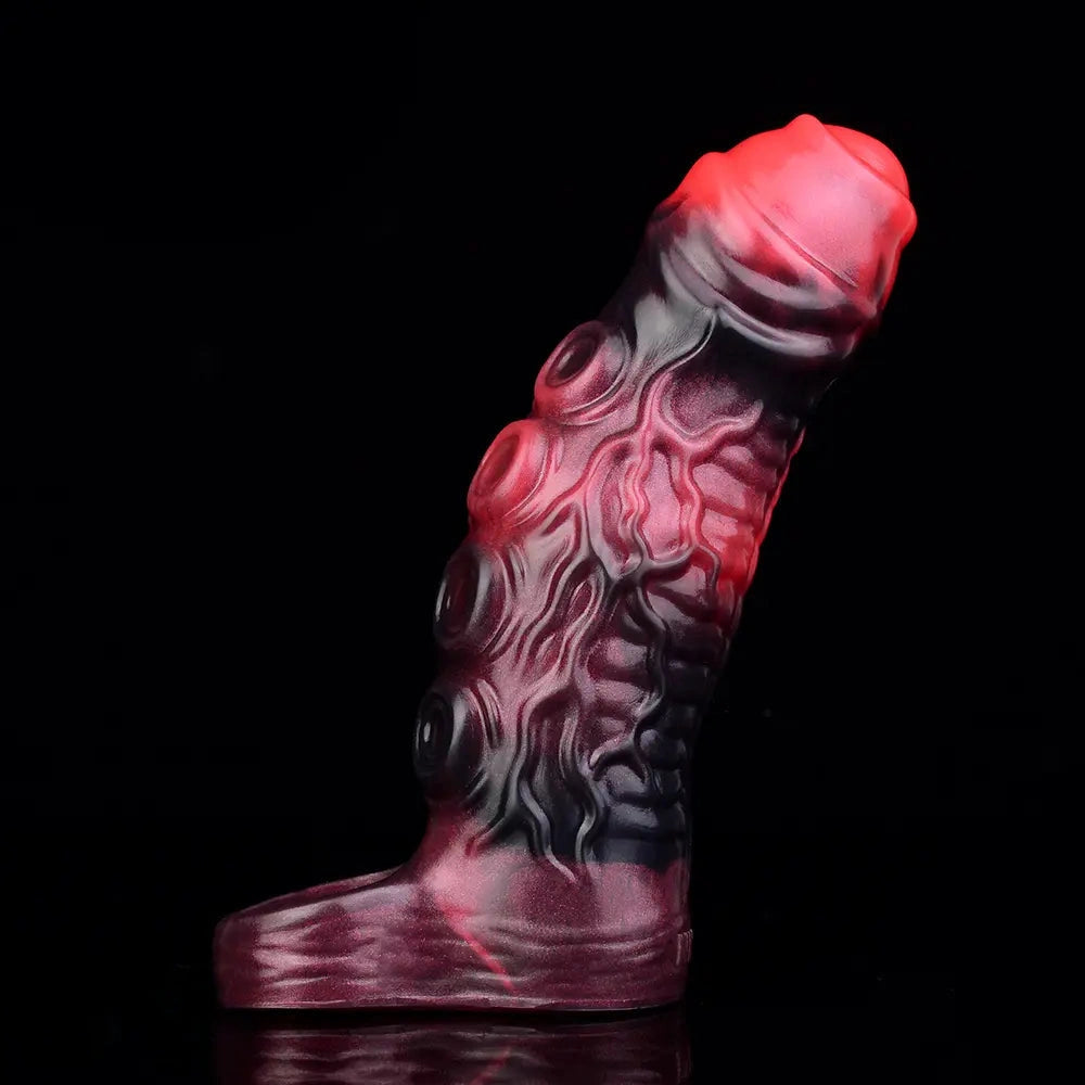 5.98in 7.17in Silicone Tentacle Cock Sleeve Uncut Soft Vibrating Dildo