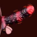 5.98in 7.17in Silicone Tentacle Cock Sleeve Uncut Soft Vibrating Dildo