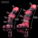 5.98in 7.17in Silicone Tentacle Cock Sleeve Uncut Soft Vibrating Dildo
