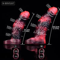 5.98in 7.17in Silicone Tentacle Cock Sleeve Uncut Soft Vibrating Dildo