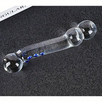 5.98in Clear Glass Double Sided Spiked Dildo Penis Erotic Toy For Men