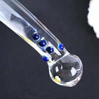 5.98in Clear Glass Double Sided Spiked Dildo Penis Erotic Toy For Men