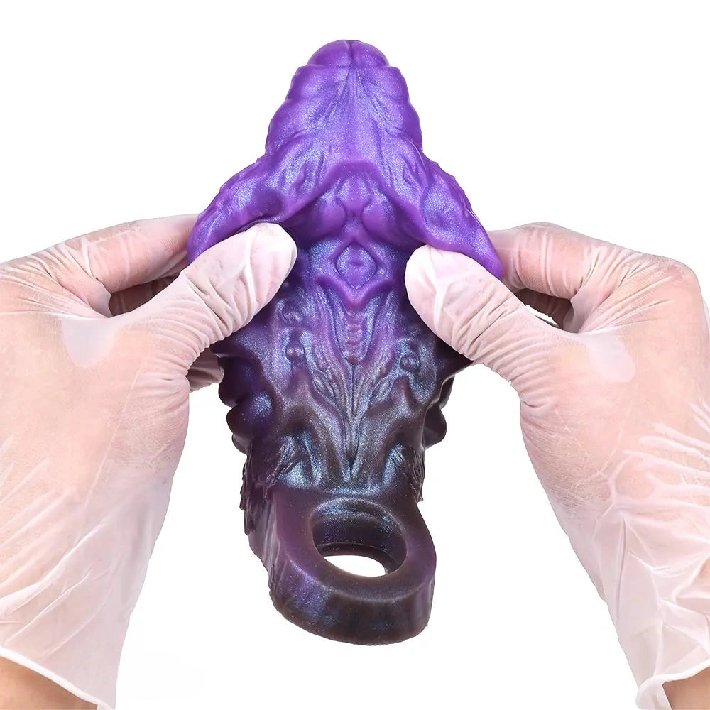 5.98in Dragon Beast Creature Fantasy Hollow Dildo Sleeve For Cock Enlarge