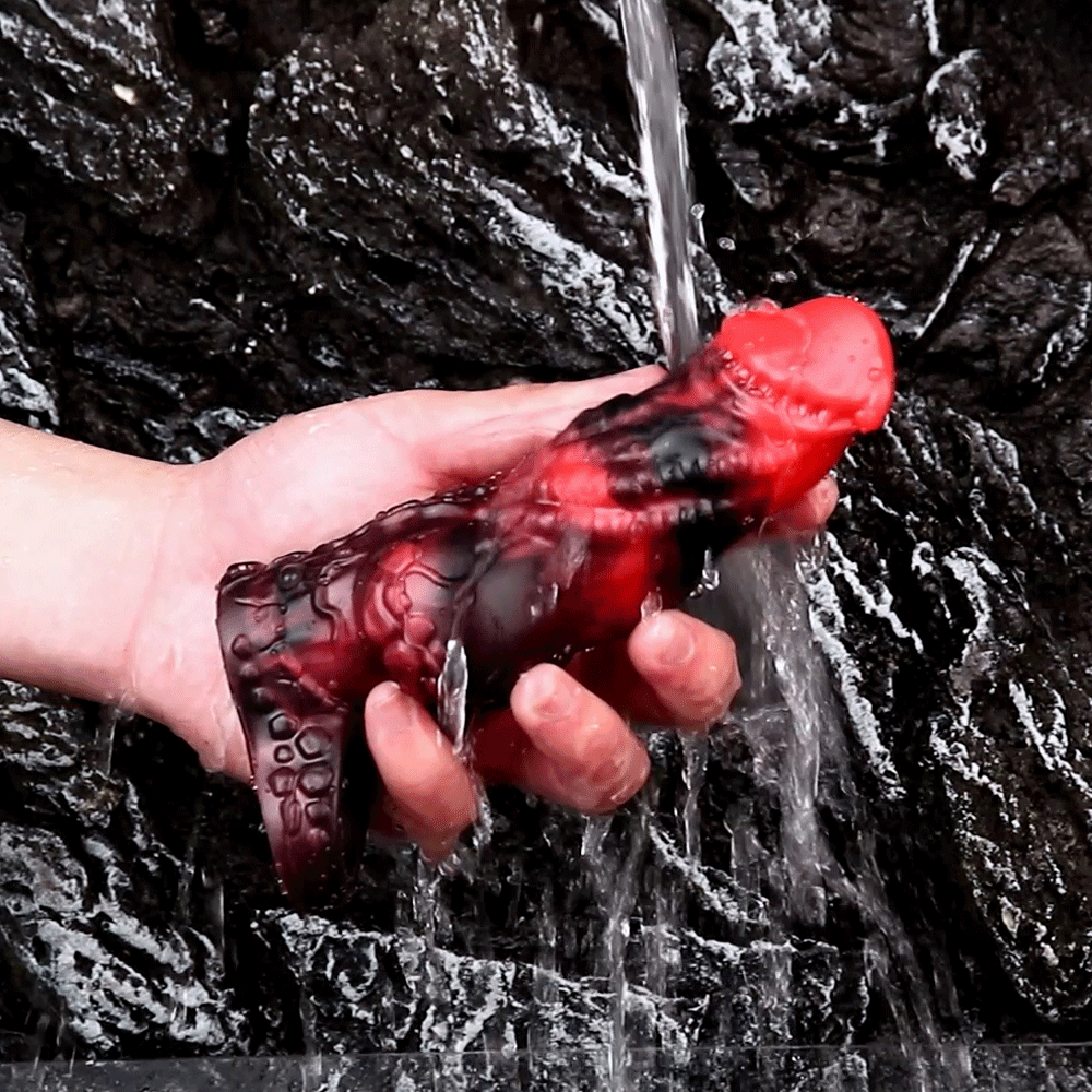 5.98in Silicone Dog Cock Hollow Sleeve Knot Dildo With Cock Ring For Vagina