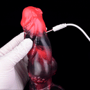 5.98in Silicone Dog Cock Hollow Sleeve Knot Dildo With Cock Ring For Vagina