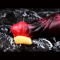 5.98in Silicone Dog Cock Hollow Sleeve Knot Dildo With Cock Ring For Vagina
