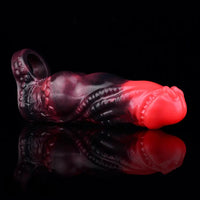 5.98in Silicone Dog Cock Hollow Sleeve Knot Dildo With Cock Ring For Vagina