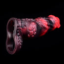 5.98in Silicone Dog Cock Hollow Sleeve Knot Dildo With Cock Ring For Vagina