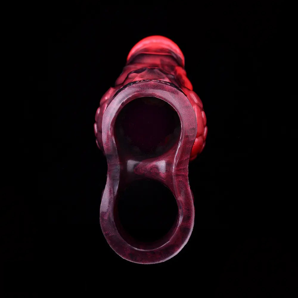 5.98in Silicone Dog Cock Hollow Sleeve Knot Dildo With Cock Ring For Vagina