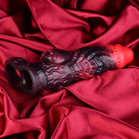 5.98in Silicone Dog Cock Hollow Sleeve Knot Dildo With Cock Ring For Vagina