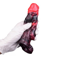 5.98in Silicone Dog Cock Hollow Sleeve Knot Dildo With Cock Ring For Vagina