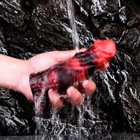 5.98in Silicone Dog Cock Hollow Sleeve Knot Dildo With Cock Ring For Vagina