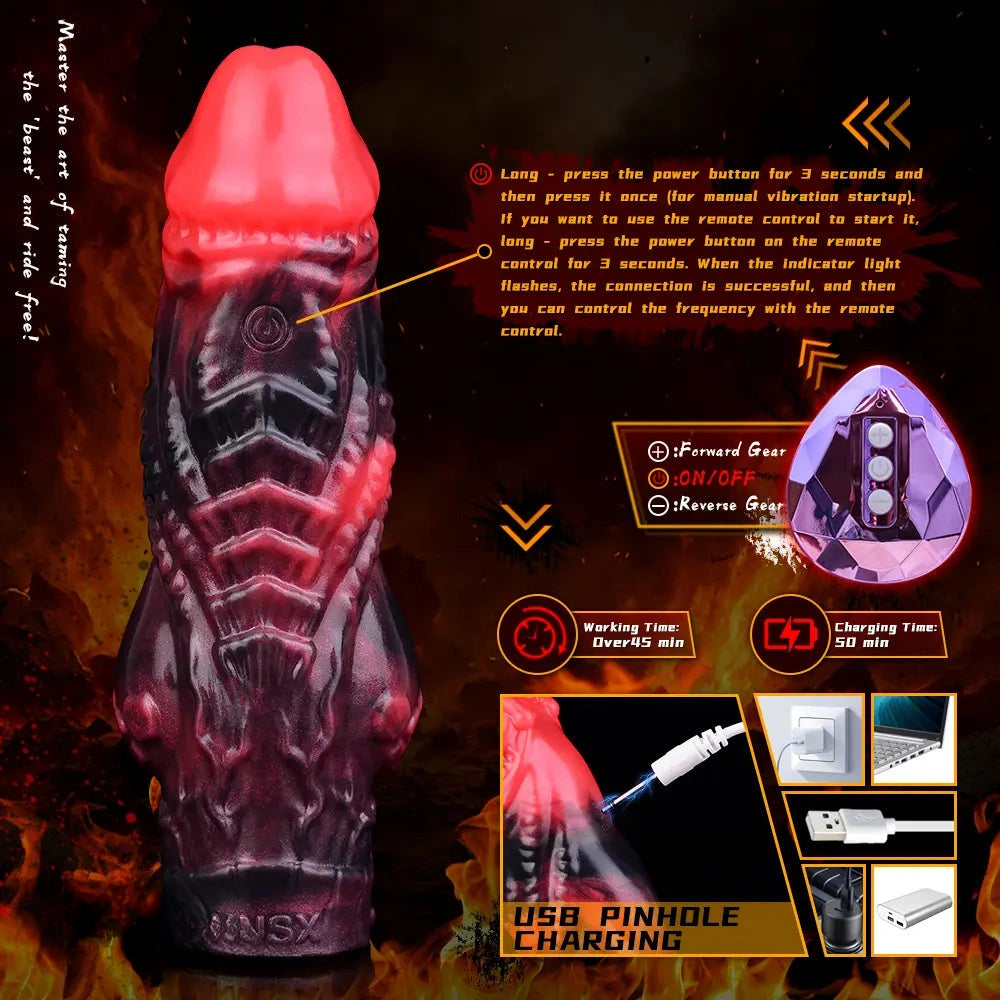 5.98in Silicone Dog Cock Hollow Sleeve Knot Dildo With Cock Ring For Vagina