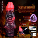 5.98in Silicone Dog Cock Hollow Sleeve Knot Dildo With Cock Ring For Vagina