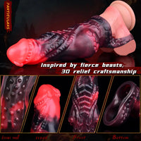 5.98in Silicone Dog Cock Hollow Sleeve Knot Dildo With Cock Ring For Vagina