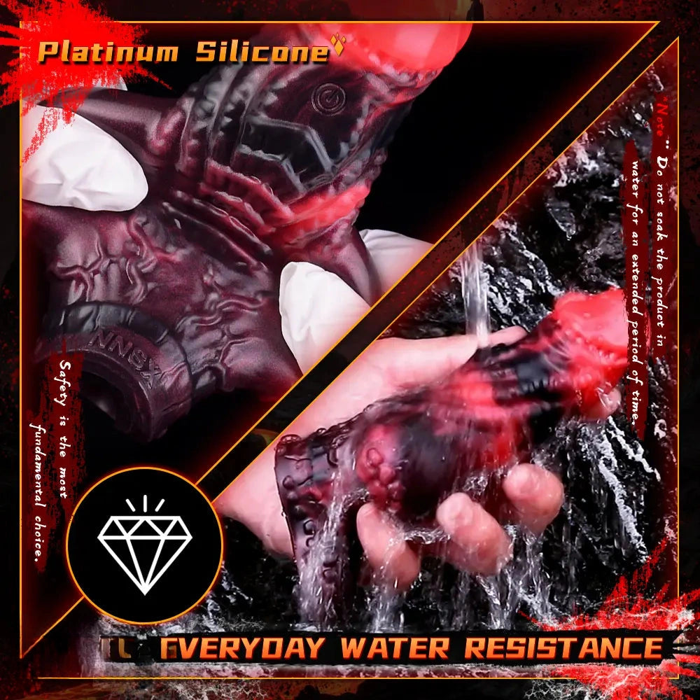 5.98in Silicone Dog Cock Hollow Sleeve Knot Dildo With Cock Ring For Vagina